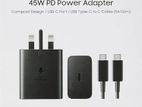 Samsung 45W Fast Charger Power Adapter With Type C Cable S24 S25 ultra