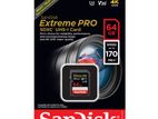 San Disk Extreme Pro 64 Gb Sdxc 170 Mb/s Uhs-I Memory Card(new)