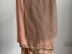 Saree - Nudish Peach Color with A Hint of Gold