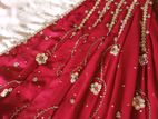 Saree - Red and White Design