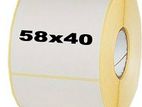 Scales 58mm x 40mm Direct Transfer Label Rolls 1up 1000pcs