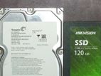 Seagate 2TB HDD with Hikvision 120GB SSD