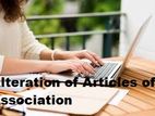 Secretarial Services - Changing Articles of Association