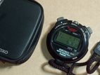 Seiko S031-4010 Black Water Resistant 3 Bar Stopwatch Japan