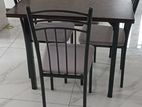 Steel table with furnitures