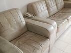 Semi-Leather Damro Beige Sofa