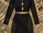 Sexy Long Sleeve Crop Top Hollow out t shirt bodycon