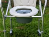 Shower Commode Chair With Wheels - Foldable