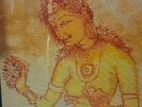 Sigiriya Apsara Wall Art Hand Made Cross Stich