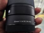 Sigma 30mm 1.4 Contemporary Lens