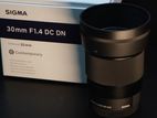 Sigma 30mm F1.4 DC DN Contemporary Sony E Mount