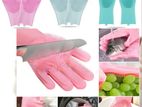 Silicone Hand Gloves Dish wash Safety glove - අත් -පිඟන් සේදීම අත්වැසුම්