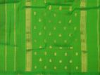 Silk Saree with Parrot Green Border
