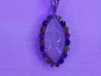 SILVER AND STONE WITH PENDENT