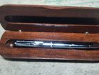 Silver-Finish Luxury Ballpoint Pen with Premium Polished Wooden Gift