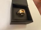 Yellow Gem Silver Ring