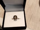 Silver Ladies Ring with Genuine Stone