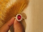 Silver Ring 925 Garnet Stone