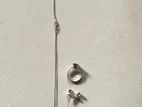 Silver Ring with Necklaces