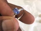 Silver Ring with Blue Sapphire