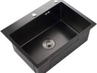 Single Bowl Hand Made Stainless Steel Kitchen Sink 45*45cm Black