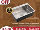 sink with step handmade stainless steel kitchen 60*45cm