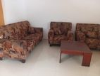 Sofa Set (3+1+1) with Wooden Coffee Table