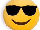 Soft Emoji Smiley Emoticon Round Cushion Pillow-Cool Guy Sunglasses