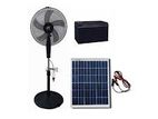 Solar Stand Fan with Panel Battery