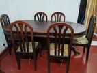 Heavy Teak Wood Dining Table