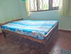Solid Jack Wood Double Bed with Mattress