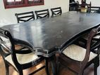 Solid Jak Wood Dining Table with 7 Chairs