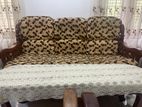 Solid Sri Lankan Teak Hand-Carved Living Room Sofa Set
