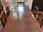 Solid Teak 6-Seater Dining Table Set