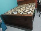 Solid Teak Bed with Mattress