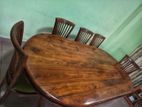 Solid Teak Dining Table with 5 Chairs