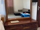 Solid Teak Dressing Table with Large Mirror – Excellent Condition