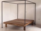 Solid Teak Japanese Platform Bed, Super King