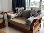 Solid Teak Sofa Set (3+2+1) with Coffee Table
