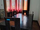 Solid Teak Wood Dining Table Set With 6 Chairs