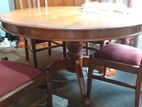 Solid Teak Wood Dining Table with 4 Chairs