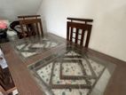 SOLID TEAK WOOD SOFA SET + GLASS TABLE – ONLY