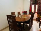 Solid Wood 6-Seater Dining Table Set