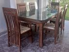 Solid Wood Dining Table with 6 Chairs