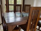 Solid Wooden 6-Seater Dining Table Set – Modern Elegant Design