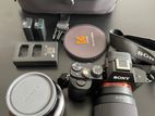 Sony Alpha A7 85 Mm Lens 50 Lens+ Extra Batteries Bag