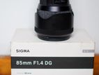 Sony E Mount Sigma 85mm F1.4 Lens