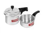 SOWBHAGYA ELITE INDUCTION BASE PRESSURE COOKER WITH PAN 3LTR