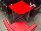 Space Saving Dining Set Blk & Red