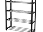 Space Savy Steel 5 Layer Shoe Rack – Black